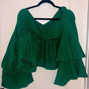 Brand new never worn green crop top